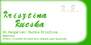 krisztina rucska business card